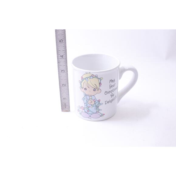 Precious Moments, May Your Christmas Be Delightful, Message Mug, A Boy with - Picture 2 of 2